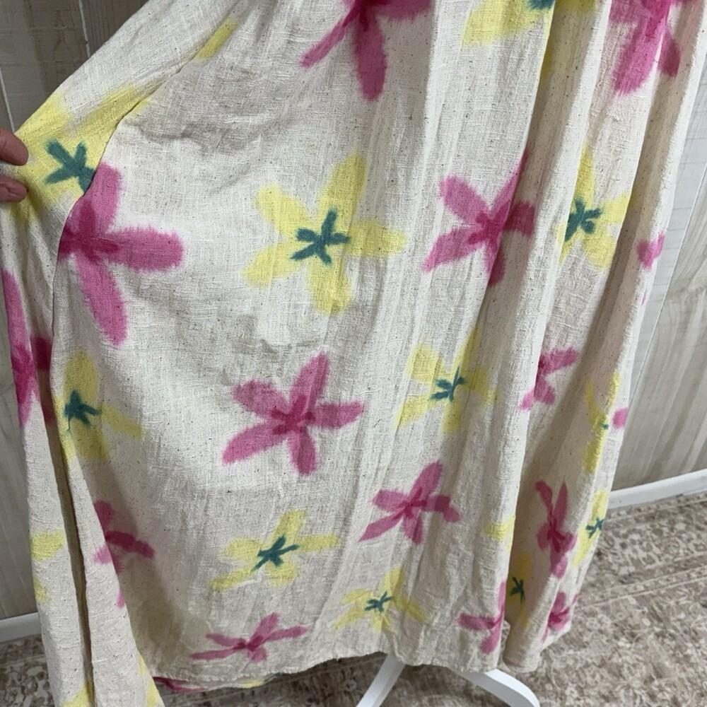 NWT Charlie Joe Maxi Sundress Beach Floral Boho Linen Cotton Boutique Wear - Picture 12 of 14